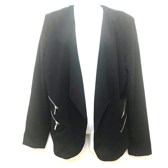 Premise Jackets & Blazers - Premise Studio Women's Blk Zipper Accent Blazer-12